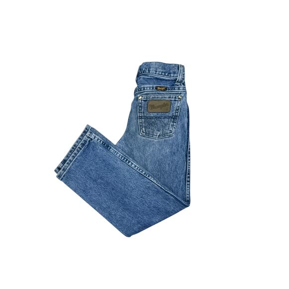 Wrangler Boys' Slim Straight Medium Wash Jeans - Size 8 - Picture 3 of 4